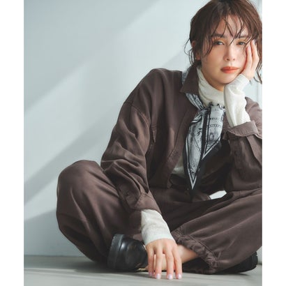 23区 S 【SLOW/一部店舗限定】ガーメントツイル ワイドタック パンツ （ダークブラウン系）｜詳細画像