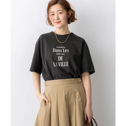 シャツテール ロゴTEE （スレート×サンド）｜詳細画像