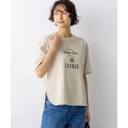 23区 S シャツテール ロゴTEE （フロスト×ダークブラウン）｜詳細画像
