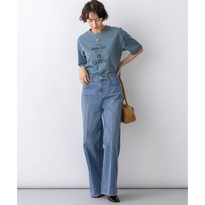23区 S シャツテール ロゴTEE （ダルブルー×ネイビー）｜詳細画像