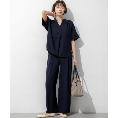 【WEB&一部店舗限定】ストレッチジョーゼット ワイドパンツ （ベージュ系）｜詳細画像