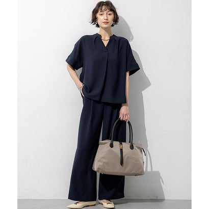 【WEB&一部店舗限定】ストレッチジョーゼット ワイドパンツ （ベージュ系）｜詳細画像