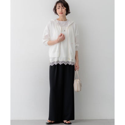 【WEB&一部店舗限定】ストレッチジョーゼット ワイドパンツ （ベージュ系）｜詳細画像