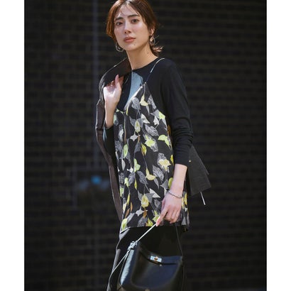 【WEB&一部店舗限定】ストレッチジョーゼット ワイドパンツ （ベージュ系）｜詳細画像