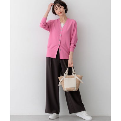 【WEB&一部店舗限定】ストレッチジョーゼット ワイドパンツ （ベージュ系）｜詳細画像