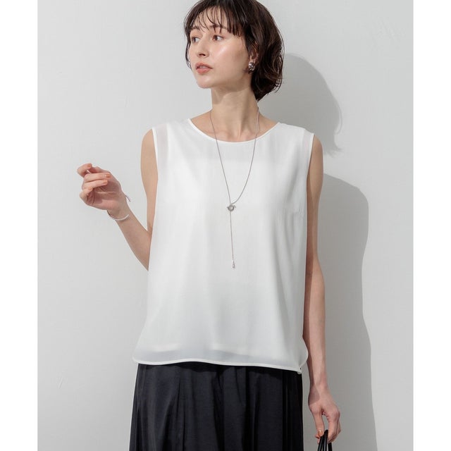 シフォンコンビ ジョーゼット ブラウス （ホワイト系）