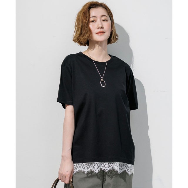 シルキータッチ ベーシック Tシャツ （ブラック系）