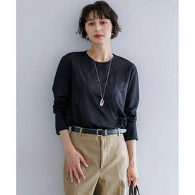 シアー ロングスリーブ Tシャツ （ブラック系）