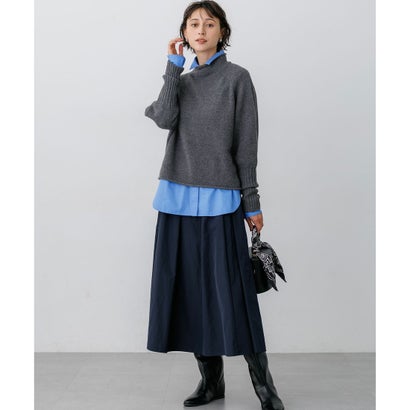 【一部予約/WEB&一部店舗限定カラーあり】カシミヤブレンド ロールネック ニット （グレー系）｜詳細画像