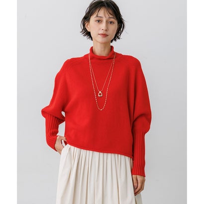 【一部予約/WEB&一部店舗限定カラーあり】カシミヤブレンド ロールネック ニット （レッド系）｜詳細画像