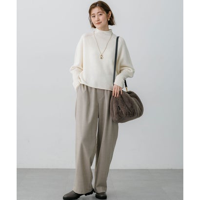 【一部予約/WEB&一部店舗限定カラーあり】カシミヤブレンド ロールネック ニット （レッド系）｜詳細画像