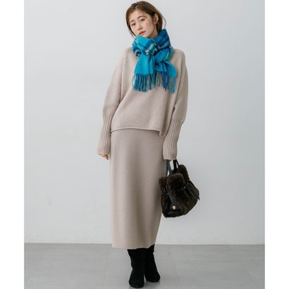 【一部予約/WEB&一部店舗限定カラーあり】カシミヤブレンド ロールネック ニット （ボルドー系）｜詳細画像