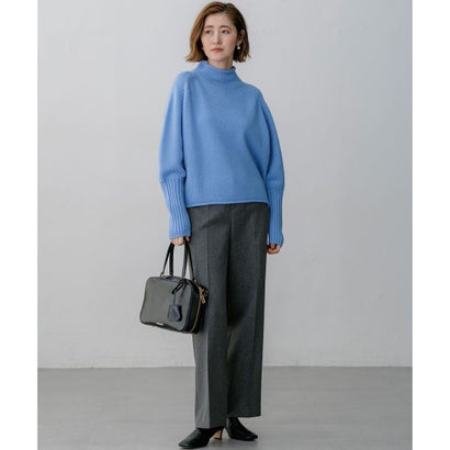 【一部予約/WEB&一部店舗限定カラーあり】カシミヤブレンド ロールネック ニット （ボルドー系）｜詳細画像