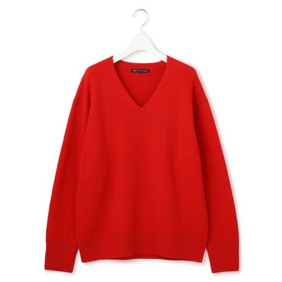 23区 S カシミヤブレンド Vネック ニット （レッド系）｜詳細画像