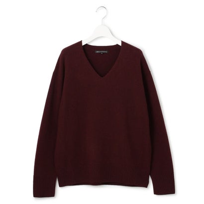 23区 S カシミヤブレンド Vネック ニット （レッド系）｜詳細画像