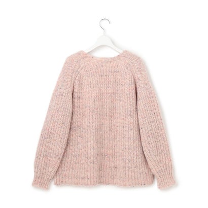 ブラッシュドリッチメランジ ボリュームスリーブ カーディガン （ライトグレーミックス）｜詳細画像