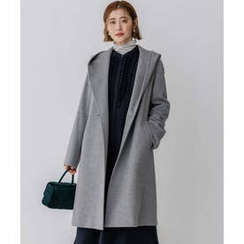 ウールカシミヤビーバー フーデッド コート （グレー系）