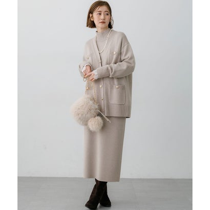 【見上愛さん着用/WEB&一部店舗限定カラーあり】カシミヤブレンド ジャケットライク カーディガン （[WEB&一部店舗限定]レッド系）｜詳細画像