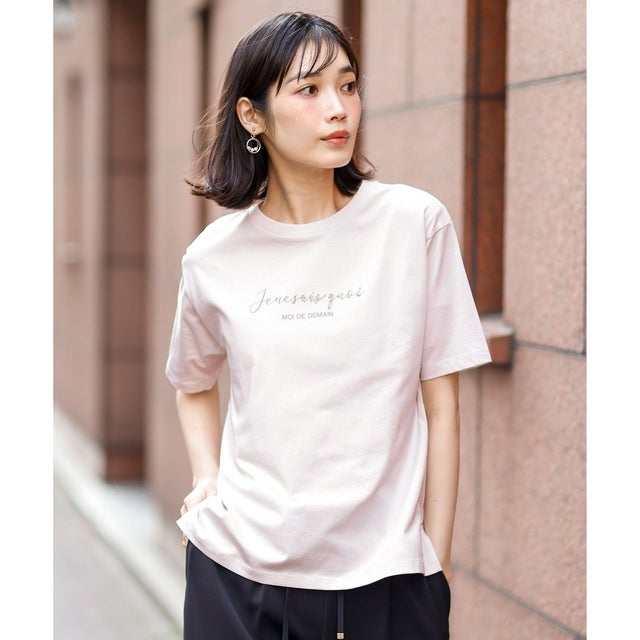 ビジュープリント Tシャツ （ライトベージュ）