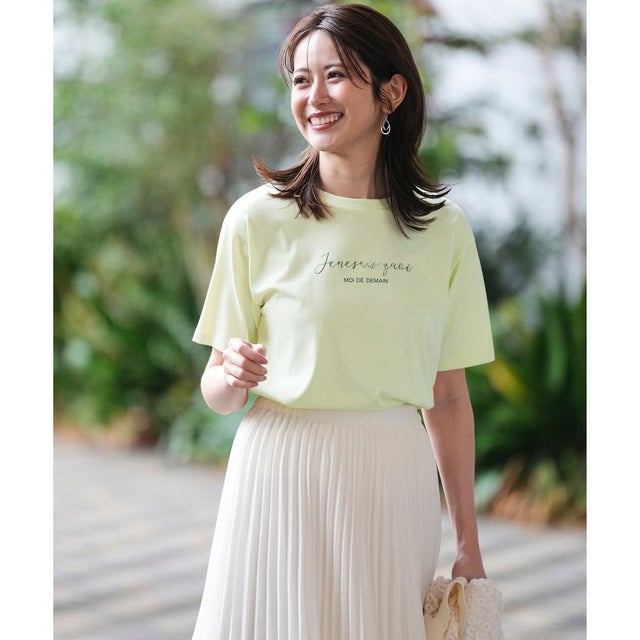 ビジュープリント Tシャツ （ライム）