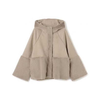 Luxuryフェイクムートン コート （モカ）｜詳細画像