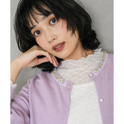 ANY SIS L ジュエルカシミヤミックスニット カーディガン （パールホワイト）｜詳細画像