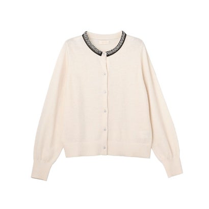 ANY SIS L ジュエルカシミヤミックスニット カーディガン （オニキス（ブラック））｜詳細画像