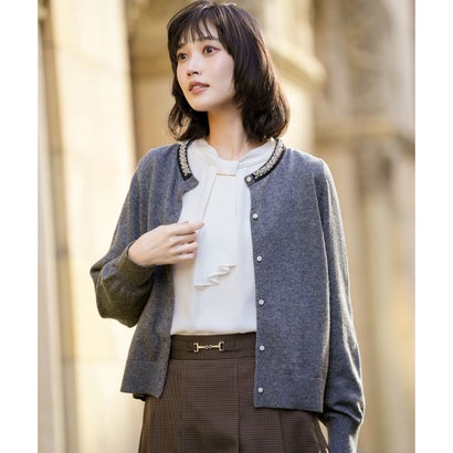 ANY SIS L ジュエルカシミヤミックスニット カーディガン （ガーネット（レッド））｜詳細画像