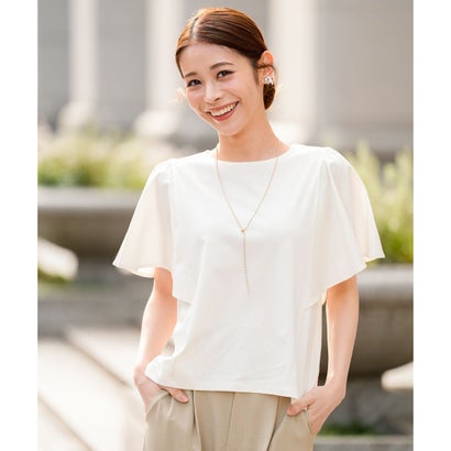 ANY SIS S 【シルクタッチさら魅せTシャツ】袖フレア プルオーバー （ダークグリーン）｜詳細画像