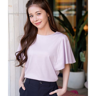 ANY SIS S 【シルクタッチさら魅せTシャツ】袖フレア プルオーバー （ダークグリーン）｜詳細画像
