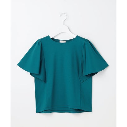 ANY SIS S 【シルクタッチさら魅せTシャツ】袖フレア プルオーバー （ダークグリーン）｜詳細画像