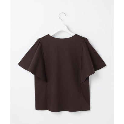 ANY SIS S 【シルクタッチさら魅せTシャツ】袖フレア プルオーバー （ダークグリーン）｜詳細画像