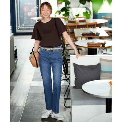 ANY SIS S 【シルクタッチさら魅せTシャツ】袖フレア プルオーバー （ダークグリーン）｜詳細画像