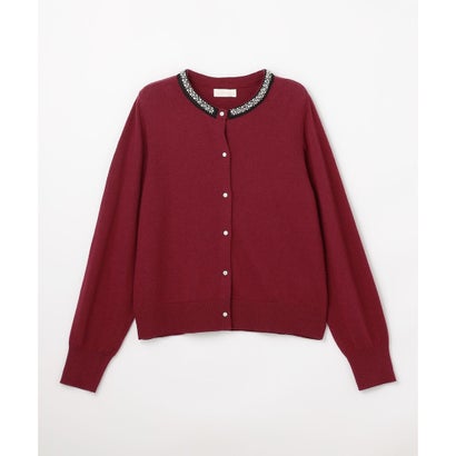 ANY SIS S ジュエルカシミヤミックスニット カーディガン （ガーネット（レッド））｜詳細画像