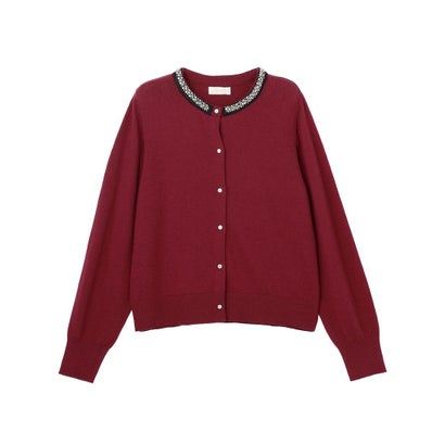 ANY SIS S ジュエルカシミヤミックスニット カーディガン （ガーネット（レッド））｜詳細画像