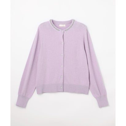 ANY SIS S ジュエルカシミヤミックスニット カーディガン （アメジスト（ラベンダー））｜詳細画像