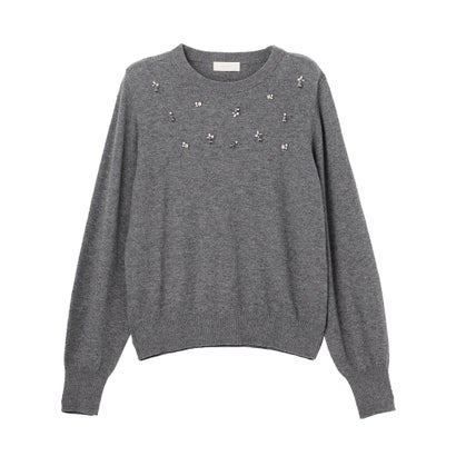 ANY SIS S ジュエルカシミヤミックスニット プルオーバー （スレート）｜詳細画像