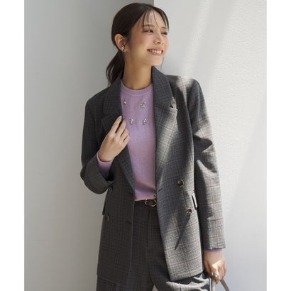 ジュエルカシミヤミックスニット プルオーバー （アクアマリン（サックス））｜詳細画像