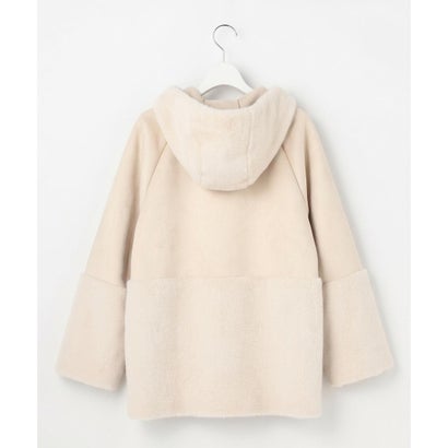Luxuryフェイクムートン コート （アイボリー）｜詳細画像