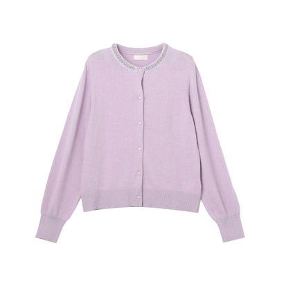 ANY SIS S ジュエルカシミヤミックスニット カーディガン （パールホワイト）｜詳細画像