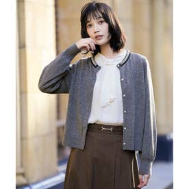 ジュエルカシミヤミックスニット カーディガン （スレート）