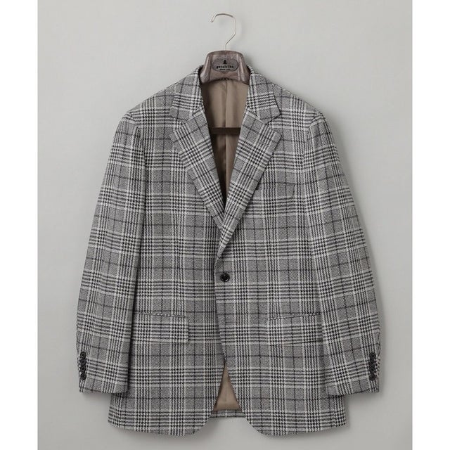 【Loro Piana Fabric】シルクブレンドソフトツイード ジャケット （グレー系4）
