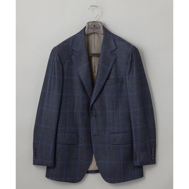【Loro Piana Fabric】シルクカシミヤソフトツイード ジャケット （ネイビー系4）