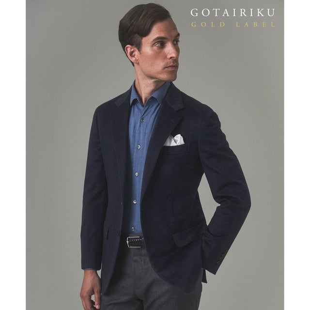 GOLD LABEL/WEB&一部店舗限定【COLOMBO】ピュアカシミヤ ジャケット(24年モデル) （ネイビー系）