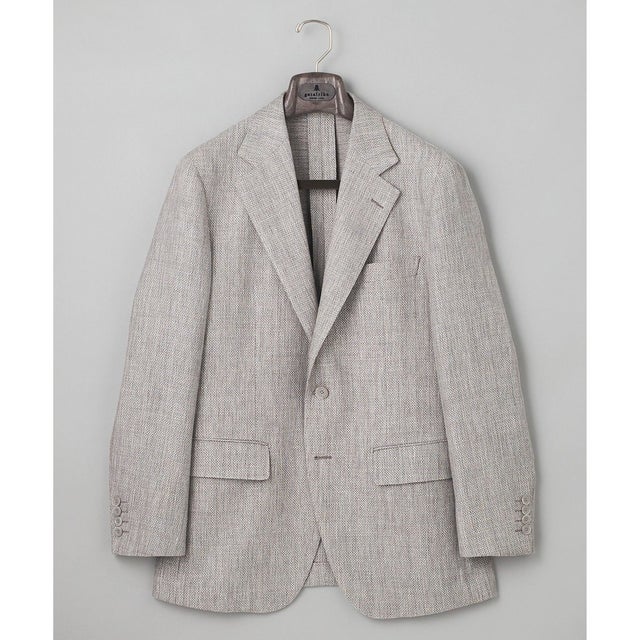 【DORMEUIL】ドーメル HEXAGON リネン ジャケット_ライトグレー （ライトグレー系8）