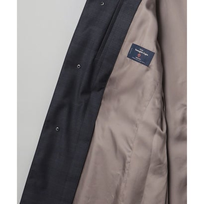 【Zegna/ゼニア】TROFEOラミネートロング ステンカラーコート （ネイビー系）｜詳細画像