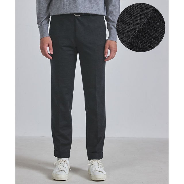 セットアップ対応【洗える/ストレッチ/シワになりにくい】ウォッシャブルジャージー セットアップパンツ_無地（25年モデル） （グレー系）