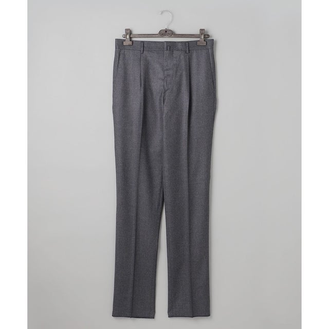 【保温性/ストレッチ/シワになりにくい】サキソニーストレッチパンツ_1タック(25年モデル） （ライトグレー系）