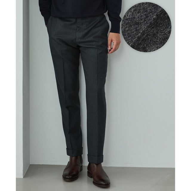 【保温性/ストレッチ/シワになりにくい】サキソニーストレッチパンツ_ノータック(25年モデル） （グレー系）