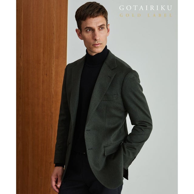 GOLD LABEL/WEB&一部店舗限定【COLOMBO】ピュアカシミヤ ジャケット(25年モデル) （グリーン系）